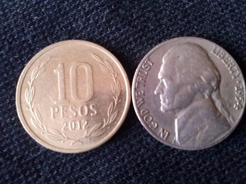 Moneda Estados Unidos Five Cents Níquel 1954 Ceca S (c31)