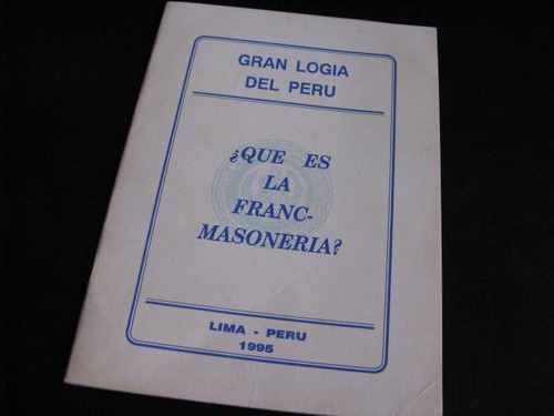 Mercurio Peruano: Libro Brochure Franc Masoneria L89