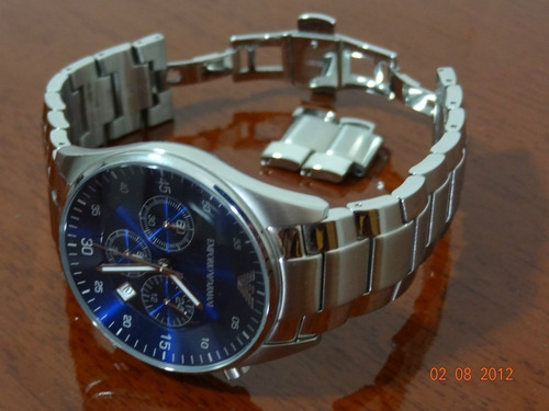 Relógio Emporio Armani Ar5860 Blue Dial Chronograph