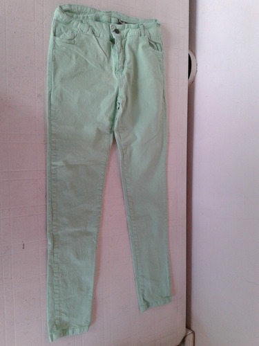 Pantalon Verde Claro Chupin Bora Talle M