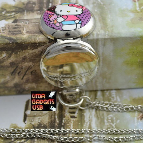 Reloj Hello Kitty Con Cadena No Llavero De Bolsillo
