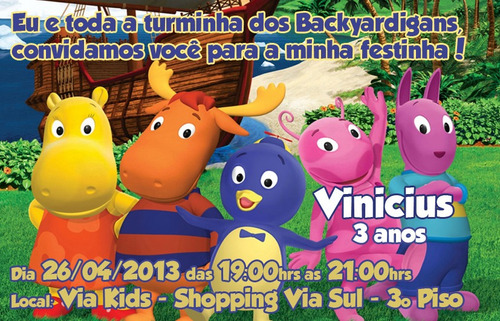 Imagem 6 de 6 de 120 Convite 10x7 Mickey Minnie Princesas Galinha Aniversário