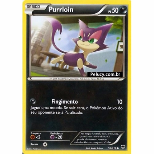 Purrloin - Pokémon Noturno Comum 56/119 - Pokemon Card Game