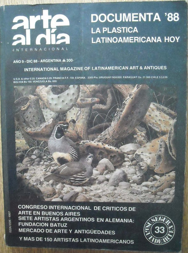 Revista De Arte Sudamericano Contemporáneo. Año 1988