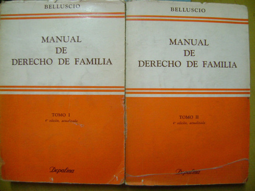 Manual De Derecho De Familia 2 Tomos -1986 - Belluscio.