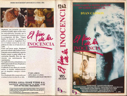 El Fin De La Inocencia Vhs Dyan Cannon John Heard George Coe