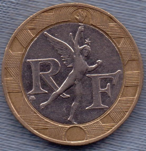 Francia 10 Francs 1991 Bimetalica * Libertad *