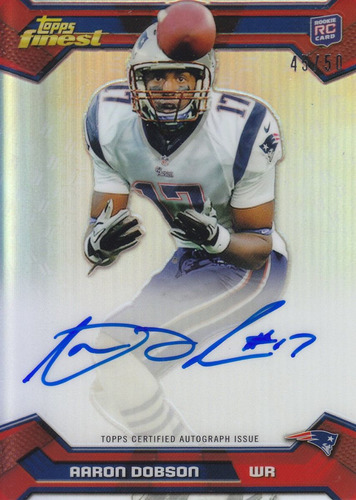 2013 Finest Rookie Refractor Autografo Aaron Dobson Wr /50 (Usado)