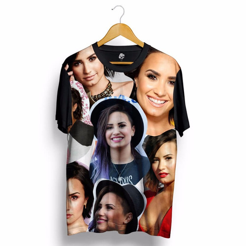 Camisa Demi Lovato Feminina Masculina Estampada Swag Preta