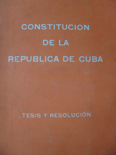 Constitución De La República De Cuba