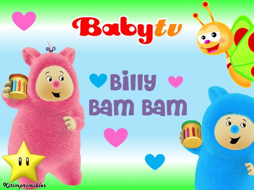 Kit Imprimible Billy Bam Bam Baby Tv Diseñá Tarjetas Mas