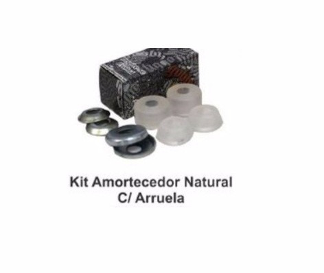 Kit Amortecedor Skate Natural Com Arruelas Gobby