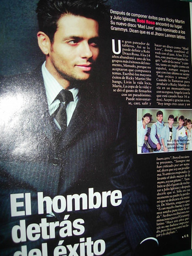 Robi Rosa Menudo Disco Mad Love Grammys Clipping 1 Pg.