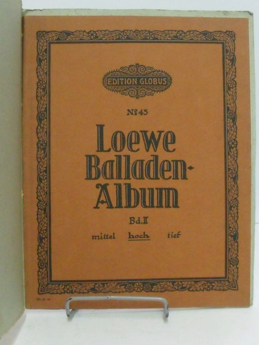 Partituras  Loewe Balladen Album  Bd I I  Mittel  Nº45 