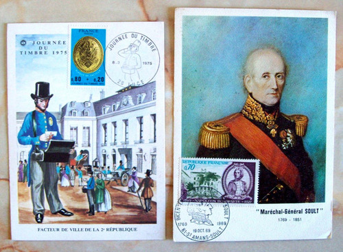 Francia, Lote 3 Tarjetas Yv 882-1610-1838 1er Día Emis L3010