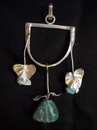 Colgante Plata Y Amazonita