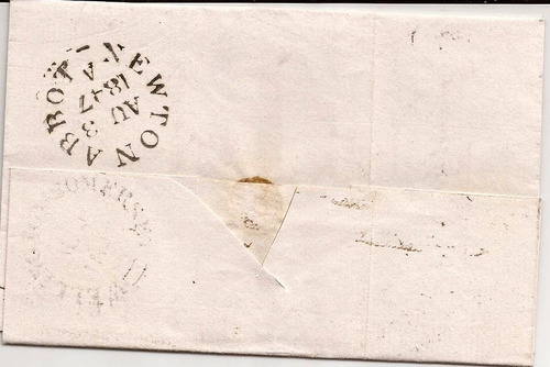 Imagem 3 de 3 de Envelope Inglaterra 1847 Com Selo 567 E Belo Carimbo