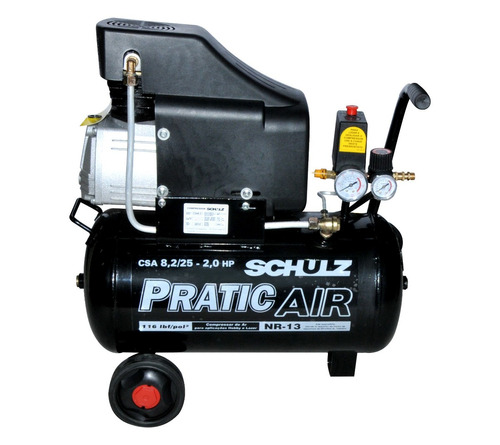 Compressor De Ar Schulz Pratic Air 8,2 Pés 25 L 127v