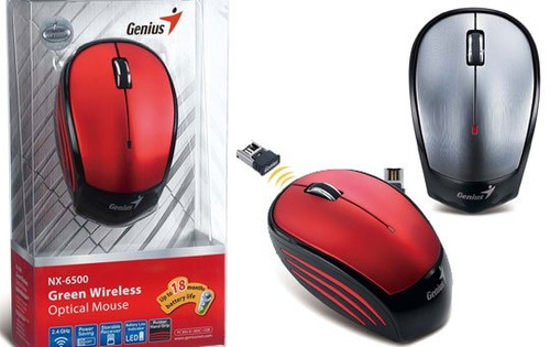 Mouse Genius Nx-6500 Usb Red Wireless 09