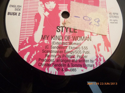 Vinilo Lp Style - My Kind Of Woman (u433