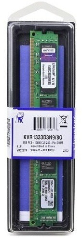 Memória Kingston 8gb Ddr3 1333 Mhz Pc10600 240-pin Desktop