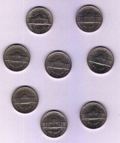 Lote G De 8 Moedas Five Cents Anos 1980 (Usado)