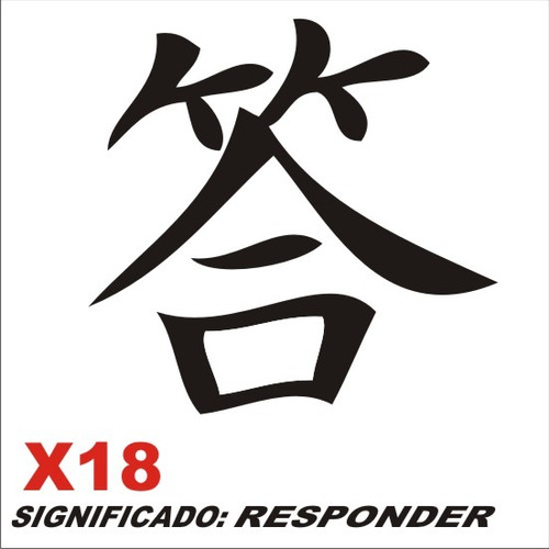 Adesivo X18 Ideograma Chinês Significado Responder