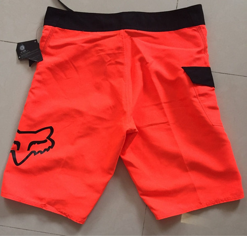 Imagen 4 de 6 de Short Bermuda Pantaloneta Fox Naranja Talla 32 Original Surf