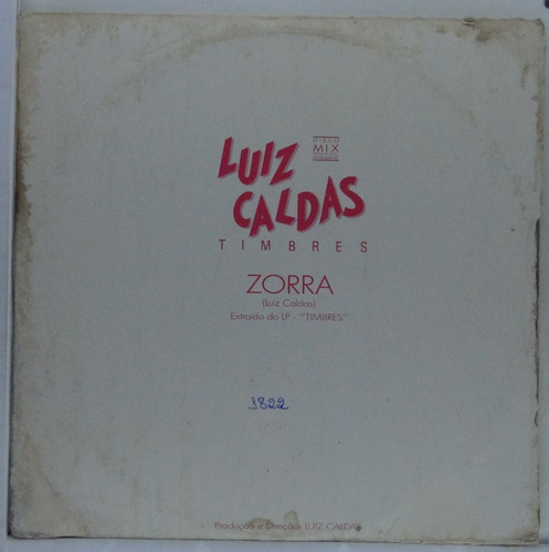 Lp Luiz Caldas - Disco Promocional - 1990 - L018