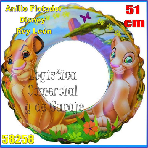Imagen 3 de 10 de Anillo Inf Flotador 51 Cm Disney Rey Leon Niños Intex 58229