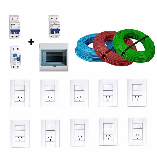 Kit Instalacion Domiciliaria Sica Jeluz Disyuntor Cable