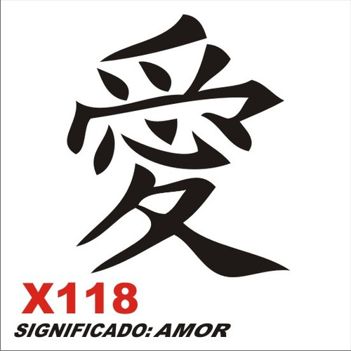 Adesivo X118 Ideograma Chinês Significado Amor