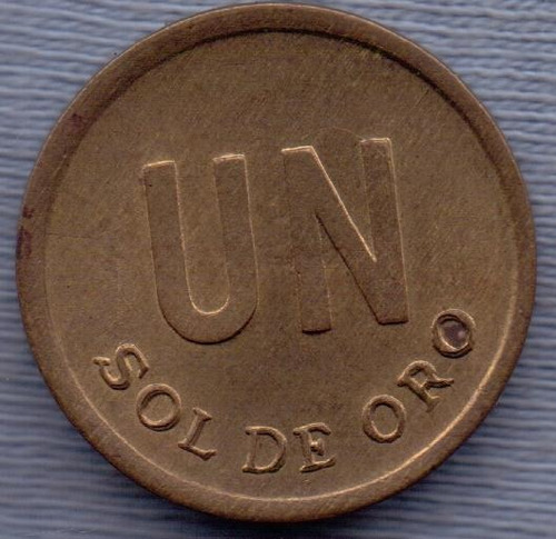 Peru 1 Sol De Oro 1975 * Escudo *