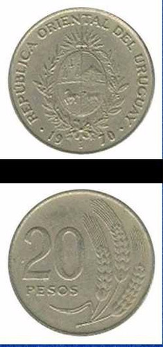 Lote De 46 Monedas Uruguay De 20 50 100 Pesos - Años 70 A 73