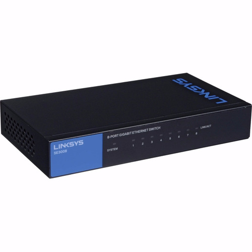 Imagen 3 de 5 de Switch 8 Puertos Linksys Se3008 Gigabit 10/100/1000 Ethernet
