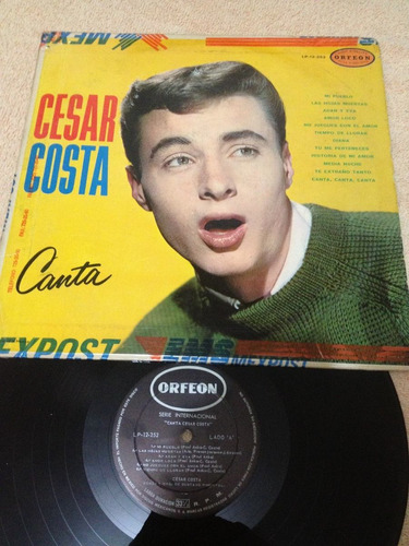 Rock Mexicano Canta Cesar Costa Disco De Vinil Lp 60s