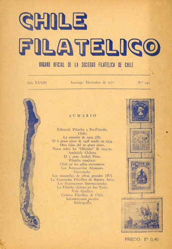 Revista Chile Filatélico Nº 140 - Diciembre 1960