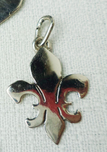 Dije Flor De Lis Plata Artesania Premium Oferta 2019