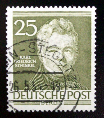 Alemania, Berlín - Sello Mi. 98 Karl Schinkel Usado L4752