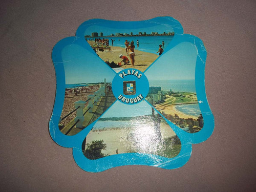 Postal Playas Del Uruguay Forma De Trebol