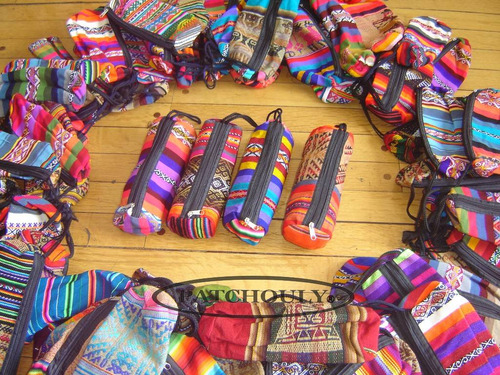 Imagen 6 de 8 de Cartuchera Porta Cosmeticos Aguayo Awayo Manta Colores