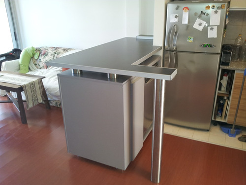 Imagen 2 de 5 de Desayunadores Columnas Acero Inoxidable, Porta Lava Vajilla