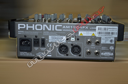 Consola Sonido Phonic Am1204fx Usb 4 Canales Musicapilar