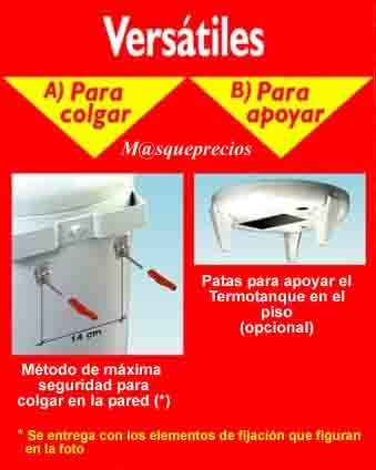 Imagen 2 de 6 de Termotanque Ecotermo Eléctrico 125 Litros Conexión Superior