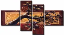 Comprar Cuadros Abstractos Modernos Tripticos Pintados A Mano