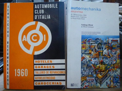 Lote X2 Libros Automobile Club Italia/catalogo Automechanika