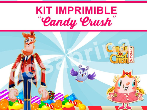 Kit Imprimible Candy Crush, Golosinas Stickers, Candybar