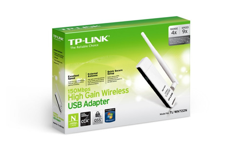 Placa De Red Usb Tp-link Tl-wn722n 150mbps Wireless N Antena