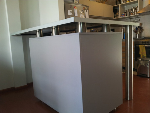 Imagen 4 de 5 de Desayunadores Columnas Acero Inoxidable, Porta Lava Vajilla