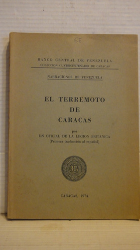 Libro El Terremoto De Caracas De 1812